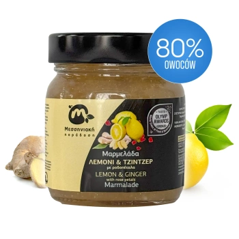 Dżem z greckich cytryn i imbiru z dodatkiem płatków róży