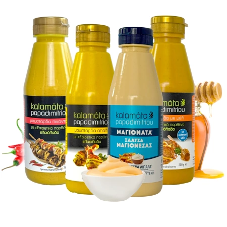 Zestaw greckich musztard + mayonnata
