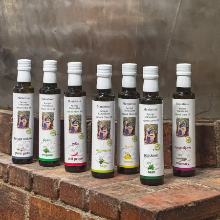 Oliwa z oliwek extra virgin z zielonym czosnkiem - 100 ml, szklana butelka