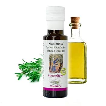 Oliwa z oliwek extra virgin z rozmarynem - 100 ml, szklana butelka