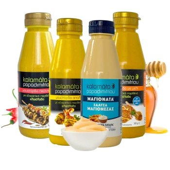 Zestaw greckich musztard + mayonnata