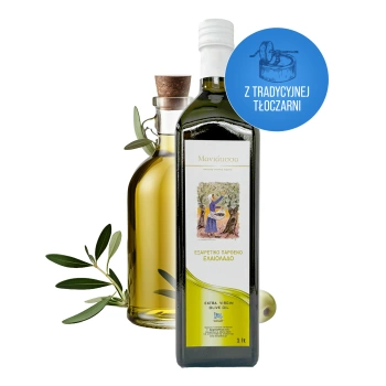 Grecka oliwa z oliwek extra virgin - 1000 ml, szklana butelka